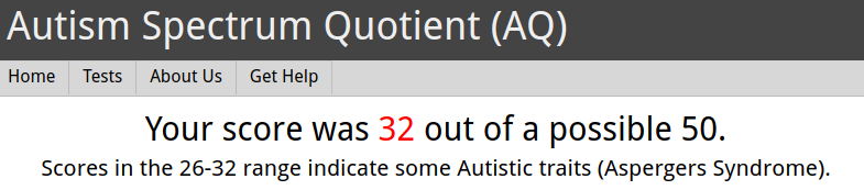 Autism spectrum quotient